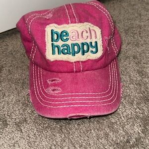 C.c. Pink beach happy ponytail hat
